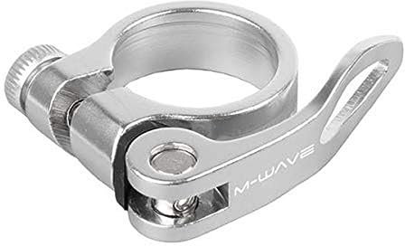 M-WAVE Clampy QR, Morsetto per Sella. Unisex-Adulto, Argento