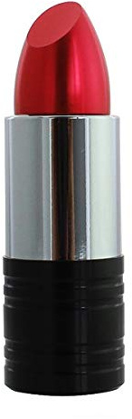 Ciway Clé USB 2.0 classique en forme de rouge à lèvres en métal avec boîte cadeau (argent + rouge, 32 Go)
