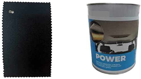 TENDAGGIMANIA Dachhimmel Stoff Kit + Kleber für hohe Temperatur, Farbe SCHWARZ 1440 - MASSNAHME: L.2,5 MT X H.1,5 MT - Muster: Nido d'Ape - Himmelstoff Anpassbar