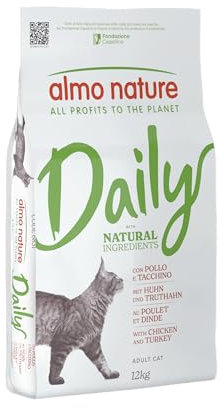 Almo Nature Daily Maintenance - Trockenfutter für Katzen - Huhn & Truthahn - Alle Rassen - 12 kg
