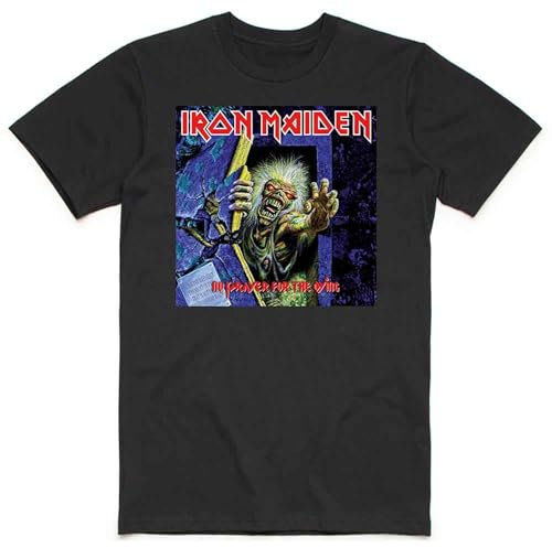 Iron Maiden T Shirt No Prayer for The Dying Band Logo Official Mens Black XXL