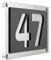 Numero civico in acciaio inox & antracite grigio opaco 4 mm acrilico RAL: 7016