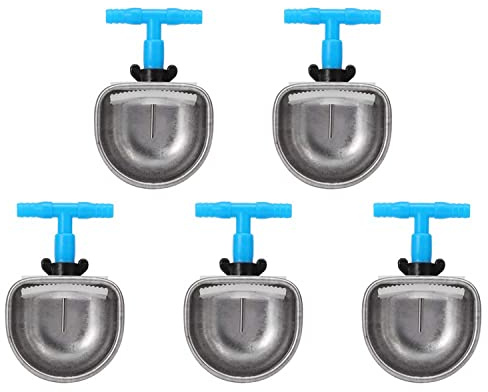 5Pcs Ciotole d'Acqua per Coniglio Acciaio Inossidabile Coniglio Automatico Bevitore Capezzolo Ciotola per Bere Irrigatore Accessorio per Fattoria(Piccola Ciotola)
