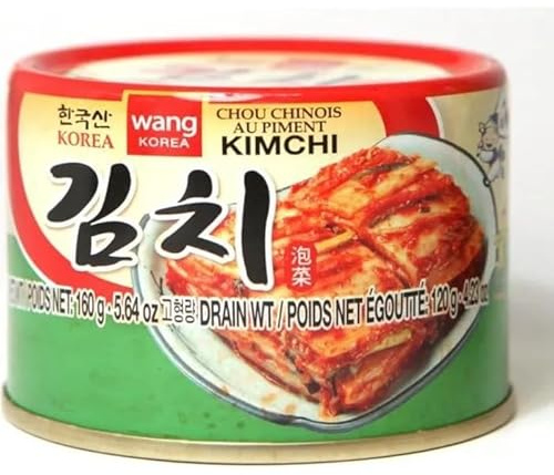WANG Kimchi en conserve (chou chinois pimenté) 160g (Lot de 6 boîtes)