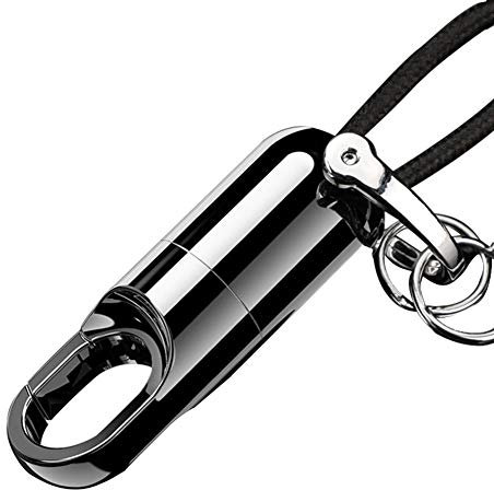 Asudaro Porte-clés câble de Chargement USB, Porte-clés en métal Porte-clés de voiture multifonctionnel, Hommes Porte-clés en Métal Compatible avec Lightning/Android/TYPE-C/Prise