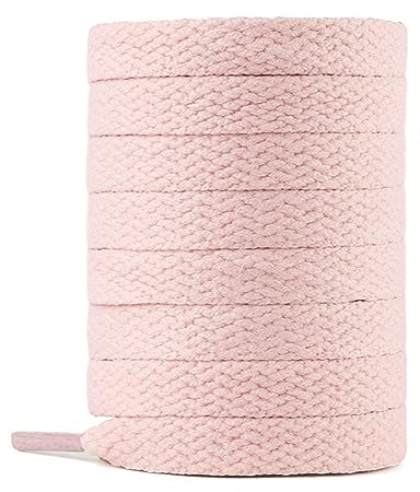 Knixmax Lacci per Scarpe Piatti-Ideali per Scarpe da Ginnastica, Scare Sportive, Scarpini da Calcio-Rosa 150cm