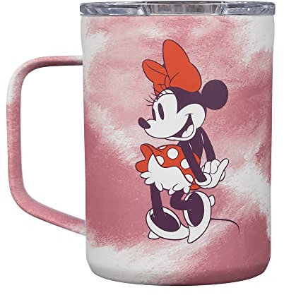 Corkcicle Disney Minnie Mouse 16oz Triple Insulated Stainless Steel Coffee Mug with Handle - Tie Dye