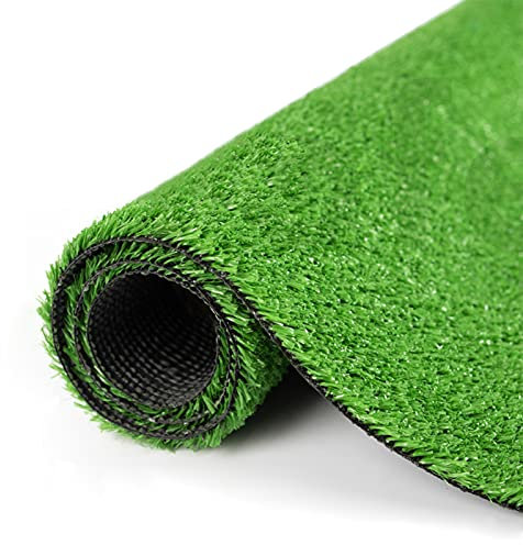 YNFNGXU Künstliches Gras Outdoor-teppich-0.39 realistischer Dicker Rasen Für Garten Yard Gefälschte Rasenhunde Synthetische Grasmatte Gummi Mit Drainage-löcher Maßgeschn(Size:10mm grass height-2mx9m)
