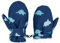 FORUHOO Kinder Handschuhe Wasserdicht mit Fleece Fäustlinge für Unisex Baby Winter(Kurz: Dinosaurier Marineblau,S)