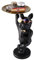 Vinbcorw Französische Bulldogge Figur mit tablett Edelstahl,Tischdekoration skulptur deko,schlüssel Schale Statue Kleinteile, Behälter, obstschale,Schlüsselbonbons Organizer,Schwarz,B