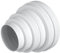 Prostko LTD White Duct Multi Reducer - Extractor Fan Pipe Connector - 80mm, 100mm, 120mm, 125mm, 150mm, 160mm - ABS Plastic.