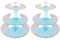 Confezione da 2 alzatine in cartone per cupcake a 3 ripiani per cupcake e dessert in cartone torre rotonde per compleanni, feste, anniversari, baby shower (blu)