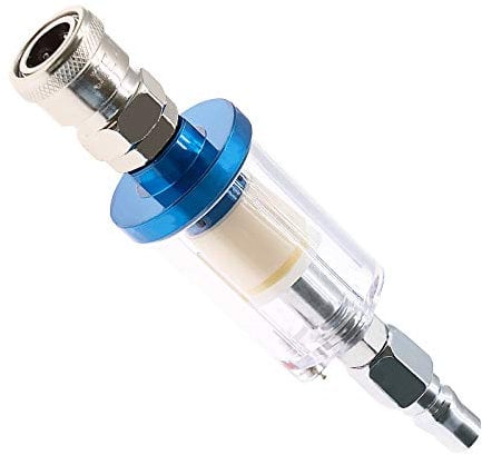 ROIIKETU in-Line Water Trap Air Filter,1/4 Oil Water Trap Separator Regulator for Spray Guns Air Tools
