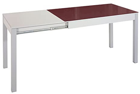 Mesa Extensible de Carro Cristal Burdeos