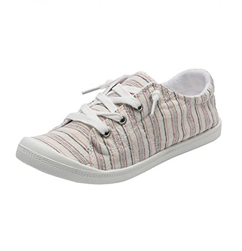 SIGOYI Women's Canvas Flat Shoes Slip On Slingback Flats Casual Comfy Loafer Teen Girls Walking Pumps Beige