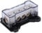 Car Audio Power Distribution Block 0GA in 4GA Out Zinc Alloy Chrome Plated Amp Ground Distributor for Auto Car Audio Splitter Amplifier