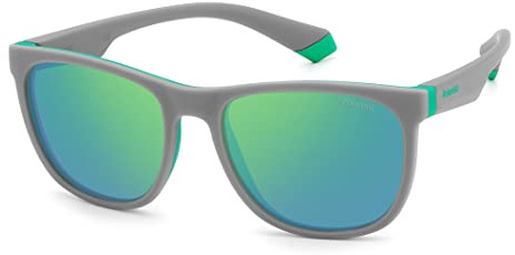 POLAROID KIDS PLD 8049/S Men's sunglasses Gray and green