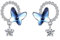 Bellitia Jewelry 925 Sterling Silber Ohrringe Glänzende Schmetterlings Ohrstecker Kristall Ohrringe Schmuck Für Frauen Und Mädchen