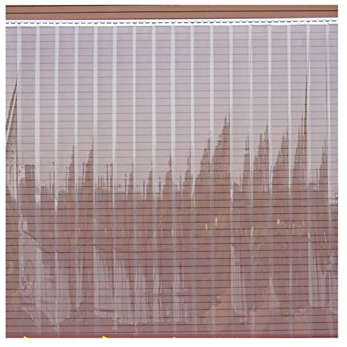 Transparenter PVC-Kunststoffstreifen-Vorhang für Gefrierraum, Türstreifen-Kit, Kleiderstange, Vorhänge, hitze- und kältebeständig, Winddicht (A-thk : 2.2mm, Size : 1.2x2.2m/3.94x7.22ft)