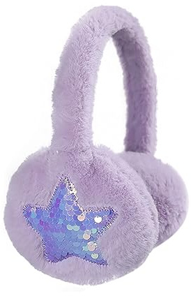JAWSEU Earmuffs Chaud D'hiver Cache-Oreilles pour Femmes Filles, Cache Oreilles en Peluche Paillettes Femme Hiver Protège-Oreilles Couvre-Oreille Doux Earsmuffs Chauds pour Hiver