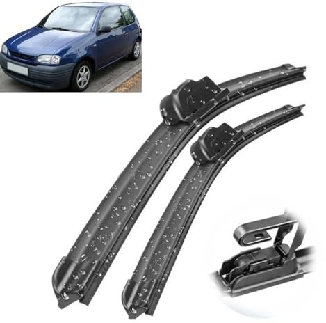Scheibenwischer vorne, kompatibel mit Seat Arosa 1997–2004, Windschutzscheibe, Windschutzscheibe, Fenster, Auto, Regenbürsten, 21 Zoll + 19 Zoll