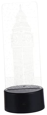 UKCOCO 1 Satz 3d-nachtlicht Nachtlampe Led-lampe Schlaflampe 3d-licht Led-licht Led-nachtlicht Acryl Fernbedienung Nachttischlampe