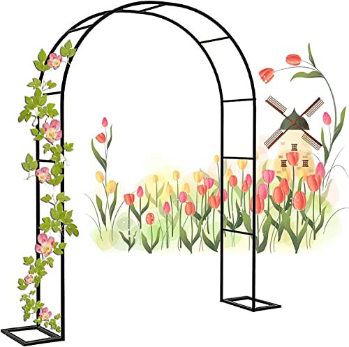 CcXrc Arche de Jardin en métal avec Base, pergola en Treillis tonnelle for Le Soutien des Plantes grimpantes et des Roses, pelouse, Jardin, Patio, décoration de fête, Arches de Mariage (Size : 140x23