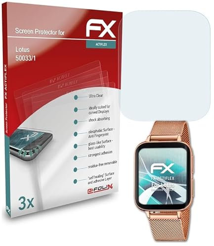 atFoliX Schutzfolie kompatibel mit Lotus 50033/1 Folie, ultraklare und flexible FX Displayschutzfolie (3X)