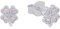 Prinzessin Lillifee Ohrstecker 925 Sterling Silber Mädchen Kinder Ohrschmuck, mit Zirkonia synth., 0,6 cm, Silber, Kleeblatt, Kommt in Schmuck Geschenk Box, 2037942