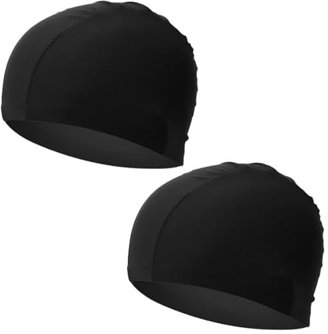 EIOURVY Confezione da 2 Cuffie da Nuoto, Cuffie da Nuoto Unisex, Cuffie da Nuoto Elasticizzate per Capelli Lunghi e Corti, Cuffie da Piscina morbide e Confortevoli per Nuoto e Surf