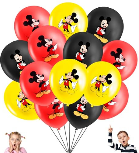 Birthday Balloons Decoration 30PCS Mickey Theme Birthday Decoration, Colour Latex Balloons for Kids, Kids Birthday Party Balloon Set, Boys Girls Decorations Balloons for Birthday Party Supplies