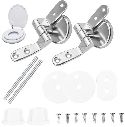Toilet Seat Fittings Toilet Seat Replacement Hinges | Toilet Seat Hinges | Universal Fit Toilet Seat Fixing Kit | for Bathroom