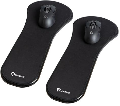 LL-COEUR Handgelenkauflage Armablage Ergonomische Einstellbare Computer Schreibtisch Extender, für Haus und Büro, Arm-Stütze (2 PCS Schwarz)