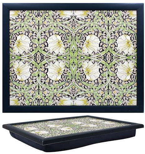 The Leonardo Collection William Morris Pimpernel Laptray With Bean Bag for Serving Dishes | Lovely Lap Trays for Eating on Lap for Dinner or Breatfast | Newly Designed Food Trays for Lap