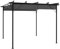 ShGaxin Pergola avec toit rétractable, arches de jardin, support plantes grimpantes, acier gris anthracite 3 x 3 m, 180 g/m²