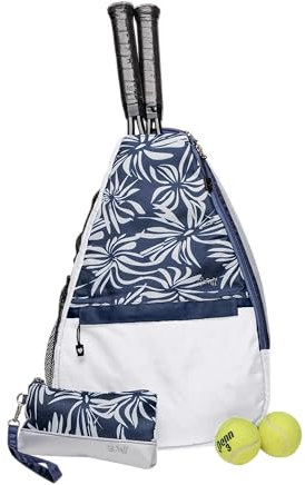 Glove It Tennisrucksack für Damen, leichte Damen-Tennistasche & Sling-Rucksack für 2 Schläger, Bälle, Wasserflasche - Island Breeze