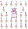 25 Stück Gymnastik Tortendeko, Gymnastik Cupcake Toppers, Glitter Turnen Mädchen Cake Toppers, Turner Kuchen Dekorationen, für Fitnessstudio, Turnerin Mädchen Thema Party, Geburtstagsparty