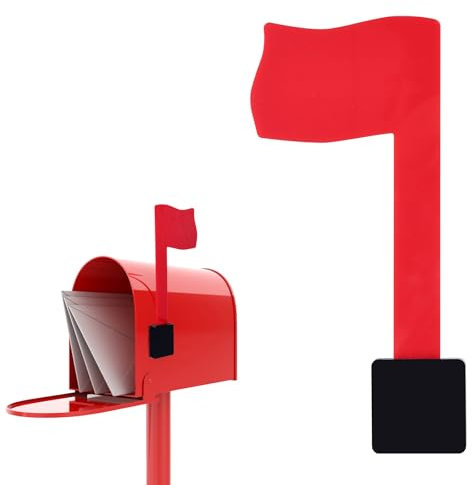 Briefkasten Flagge, Rot Fahne für Briefkasten mit Doppelseitigen Klebepads Wasserfest Briefkastenfahne Ersatzfahne für Alle Briefkästen