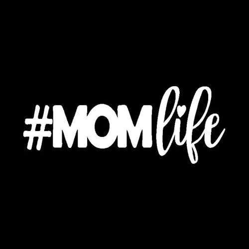 JIFENLI Autoaufkleber 16CM * 6CM Mode Hashtag Mama Leben Vinyl Retroreflektierende Aufkleber Auto Aufkleber Schwarz Silber