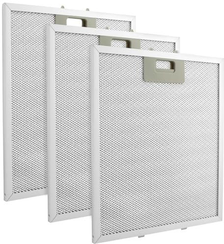 Quixleen 3 Pcs 10.5 x 12 Inch 5-Layer Aluminum Mesh Hood Grease Filter Updated W10169961A Range Hood Filter Replacement Fit for Most Brand of Cooker Hood, Extractor Fan Vent