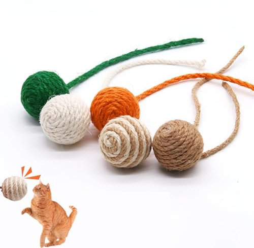 Regerly Katzenspielzeug Bälle, 5 PCS Haustier Katzen Spielzeug Sanfte Bälle Interaktives Katzenspielzeug Ball für Hundewelpen Kätzchen Apportieren Interaktives Spielzeug