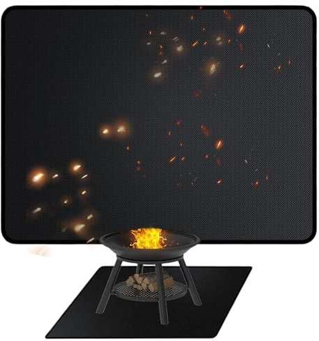 VARKAGE Feuerfeste Unterlage, 40x60 cm Hitzeschutzmatte Hitzebeständig bis zu 1000°C, Hitzebeständige Unterlage aus Carbonfaserfilz Ideal für Brandschutz und Hitzebeständigkeit
