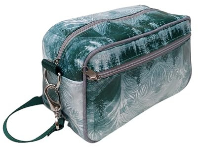 Lenkertasche Fahrradtasche aus bedruckter Plane, mit abnehmbarem Schultergurt, für Frauen Wasserdicht Bike Bag - Design Pinos