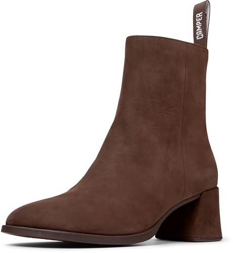 Camper Women Kora K400798 Zip Bootie, Dark Brown 002, 2/2.5 UK