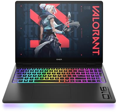 HP OMEN 16-AH0001SL Notebook, Intel Ultra 9-275HX, 32GB RAM DDR5, 1TB SSD, Display 16'' 240Hz, Antiriflesso, Wi-Fi, Scheda Grafica NVIDIA GeForce RTX 5080 da 16GB, Windows 11, Nero, 16