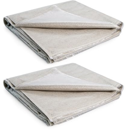 Pack of 2 Laminated Cotton Dust Sheet for Decorating Polythene Backed | (6ft X 3ft) Double Protection Painters Sheet Drop Cloth Cover for Covering Furniture, Walls & Stairs While Renovating