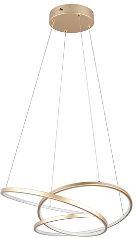 Trio Leuchten LED Pendelleuchte Darvin 349110179, Metall goldfarbig, inkl. 34 Watt LED, Lichtfarbe einstellbar, Switch Dimmer