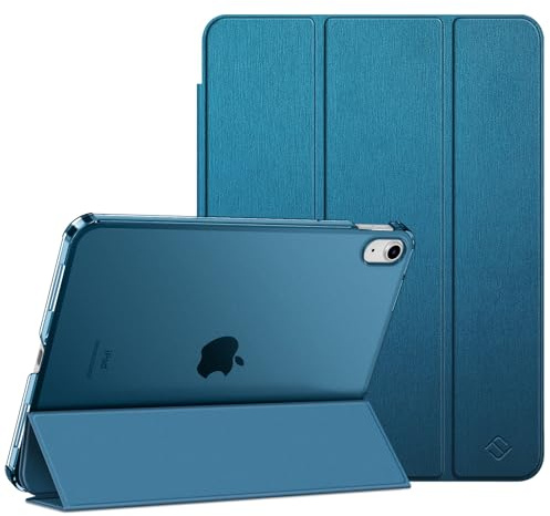 FINTIE Case for iPad A16 11th Gen 11 Inch 2025 and 10th Gen 10.9 Inch 2022 | Ultra Slim, Frosted Coloured Back Shell, Fold-back Stand, Auto Wake Sleep, for School or Office, Teal