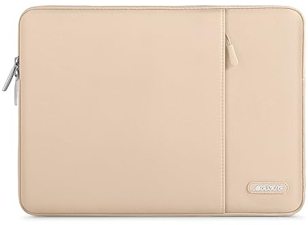 MOSISO 14 inch Laptop Case Compatible with HP Dell ASUS Acer, Apricot | Compatible with HP Lenovo Dell ASUS Acer,HP Stream, Polyester Vertical Sleeve Slim Computer Carrying Case with Pocket