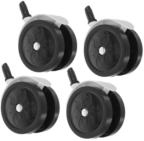 HAMPPLIES 4 Stücke Teiliges Babywagen Räder Silent Swivel Geräuscharm Drehbar Abnehmbar mit Geradem Steckanschluss für Vorderen oder Hinteren Ersatz Kinderwagen Buggy Zubehör